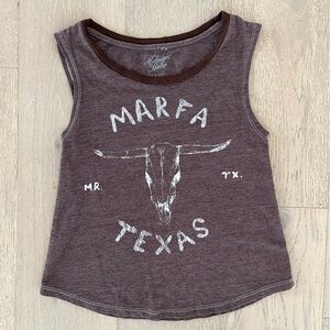 Vintage Style Marfa Texas Brown Graphic Tank